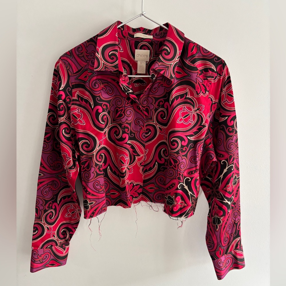 Pink and Black Patterned Shirt